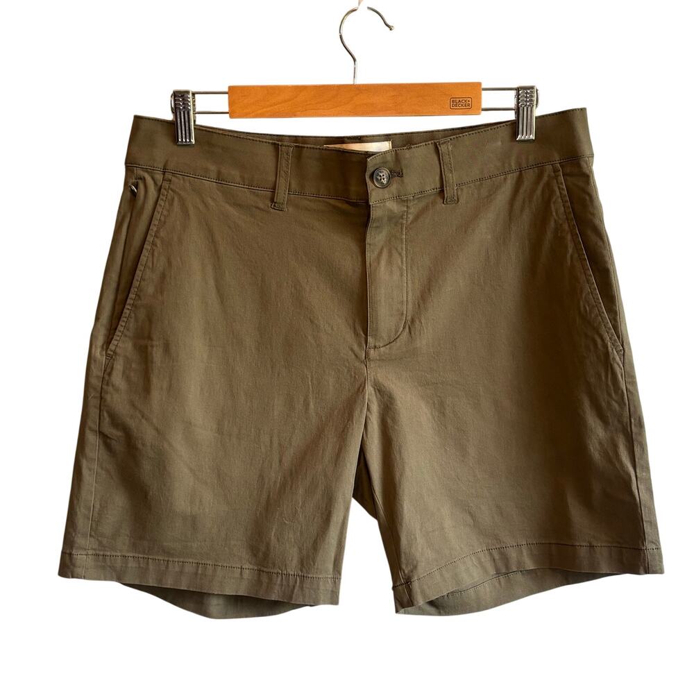 The Normal Brand Stretch Chino Short in Moss - size 32